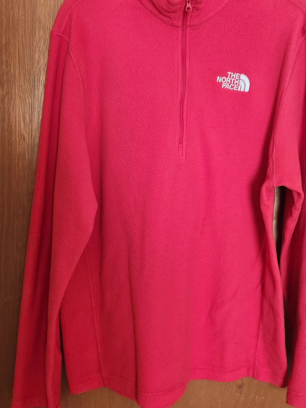 The North Face men's Pink Half-Zip Fleece Pullover Size M